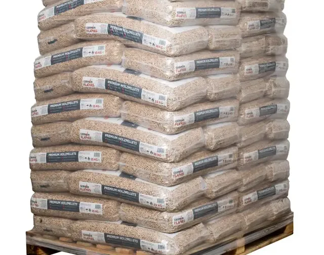 German Flames Pellets 6mm 15kg Sack 66 Sack Palette