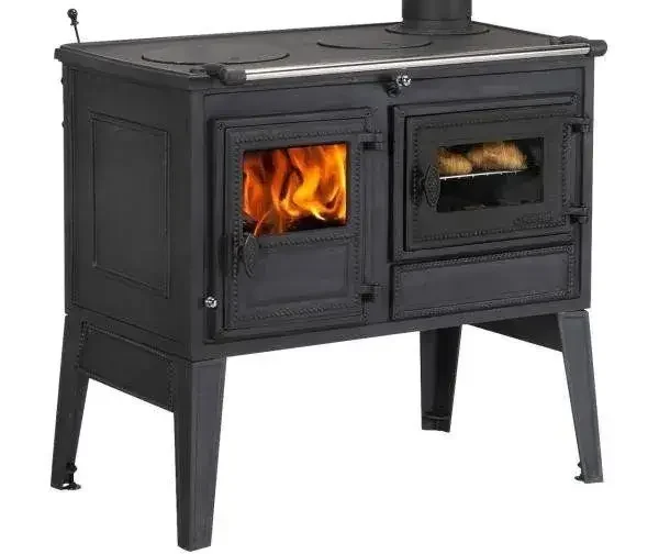 Globe Fire Atlas – Holzherd 7kW aus Gusseisen mit Backofen & Kochplatten