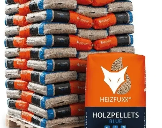 Heizfuxx Holzpellets „Blue“ – 975 kg (65 x 15 kg Säcke)