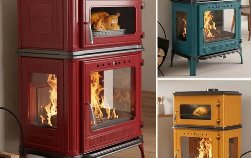 Holzofen mit Granit-Pop-Ofen – 11 kW
