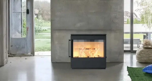 Kaminofen HWAM 5420 Autopilot 6,3 kW - Ausführung: 5420c schwarz - Rauchrohranschluss: Oben