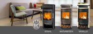 Kaminofen Königshütte Corvus 6 kW - Ausführung: Natursteinverkleidung Deblu Dunkel, gebürstet, glatt