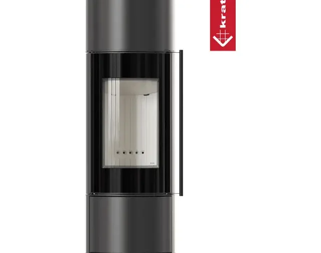 Kaminofen Kratki Ambler/BA1 7 kW - Ausführung: Feuerraumauskleidung Weiß, Stahlgriff
