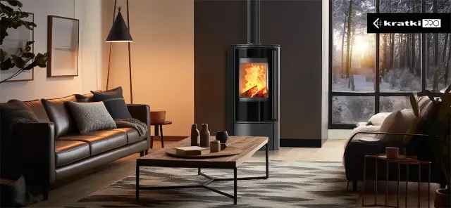 Kaminofen Kratki ERIK 5,5 kW - Feuerraumauskleidung: weiß - Tür selbstschließend: ja