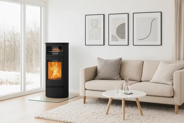 Kaminofen Lotus Jubilee 35 Stahl mit Warmhaltefach ecoLine 7,5 kW
