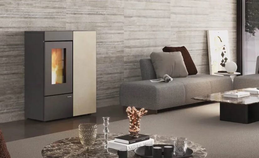 Pelletofen Extraflame Evolution Line Annalisa Plus mit 12 kW - Verkleidung: Gres Ostuni