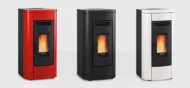 Pelletofen Extraflame Klaudia Plus 5.0 Evo mit 8 kW - Verkleidung: schwarz