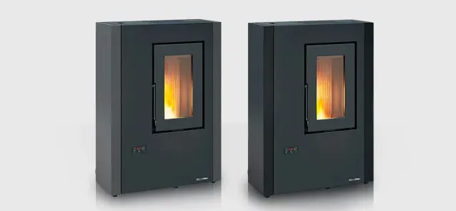 Pelletofen Extraflame Luisella 5.0 Maxi mit 7 kW - Verkleidung: schwarz