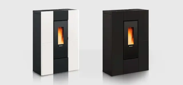 Pelletofen Extraflame Marilena Plus 5.0 mit 8 kW - Verkleidung: schwarz