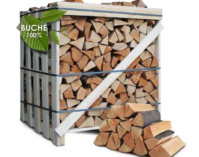 Premium Brennholz Buche kammegetrocknet 1,6 SRM / 1 RM Scheitlänge 25 cm